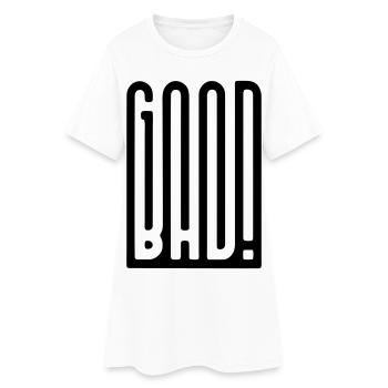 GoodBad - Frauen T-Shirt-Kleid - Weiß - Vorne