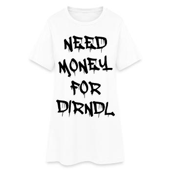 BESOIN D’ARGENT POUR DIRNDL - Remplacement de chemise traditionnelle pour femme - Robe T-shirt Femme - blanc - Devant