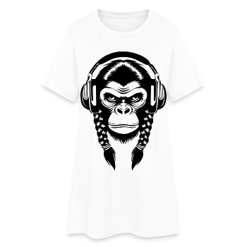 Nightlife Affenkopf Club Sound Edition Shirt - Frauen T-Shirt-Kleid - Weiß - Vorne