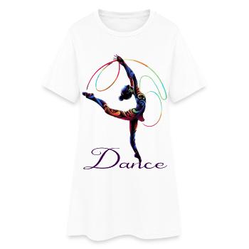 Poète de danse à la lumière de l’arc-en-ciel - Robe T-shirt Femme - blanc - Devant