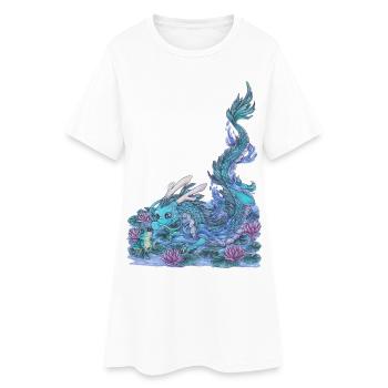See Wasserdrache Geschenk Mangadrache Frosch - Frauen T-Shirt-Kleid - Weiß - Vorne
