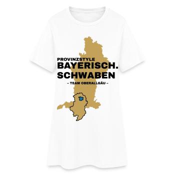 Schwaben | OBERALLGÄU - Frauen T-Shirt-Kleid - Weiß - Vorne