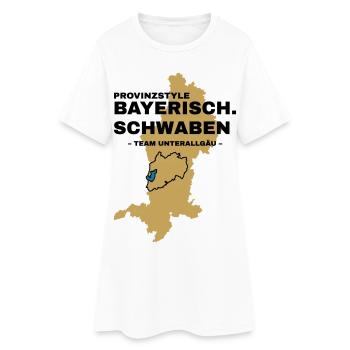 Schwaben | UNTERALLGAU - Frauen T-Shirt-Kleid - Weiß - Vorne