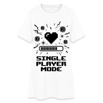 Single Player Mode Gamer Heart - Women’s T-Shirt Dress - white - Front