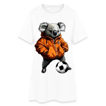 Koalas de football / Ours Koala de football - Robe T-shirt Femme - blanc - Devant