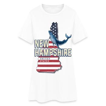 Souvenir du New Hampshire, États-Unis, - Robe T-shirt Femme - blanc - Devant