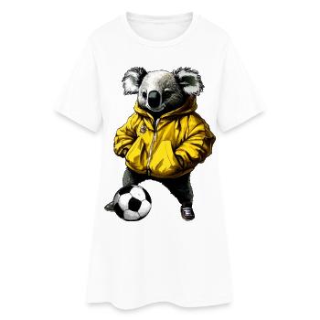 Soccer Koala - Women’s T-Shirt Dress - white - Front