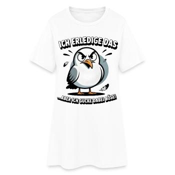 Ich mach das Möwe lustiger Büro Spruch - Frauen T-Shirt-Kleid - Weiß - Vorne