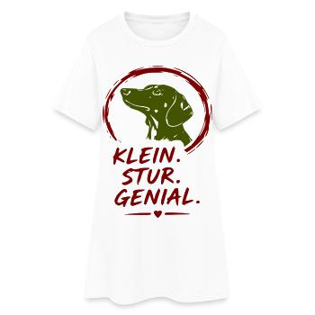 Kleiner Hund Stur Genial - Frauen T-Shirt-Kleid - Weiß - Vorne