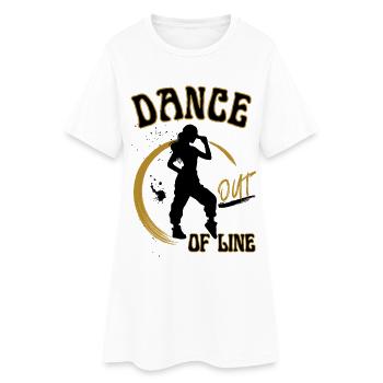 Danse hors ligne - Robe T-shirt Femme - blanc - Devant
