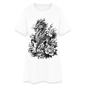 Kirin japonais dans le style de tatouage Irezumi - Robe T-shirt Femme - blanc - Devant