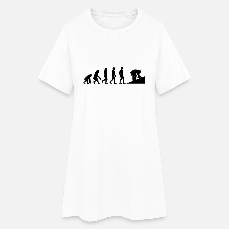 Couvreurs: Evolution des Couvreur de - Robe T-shirt Femme - blanc