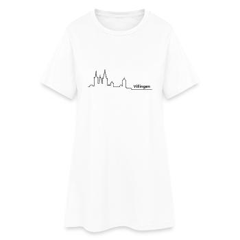 villingen skyline - Frauen T-Shirt-Kleid - Weiß - Vorne
