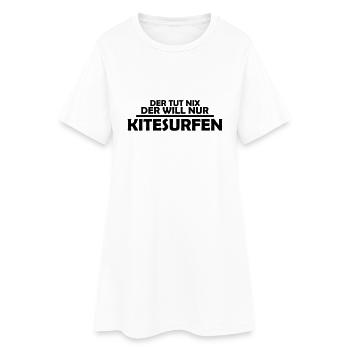 kitesurfen - Frauen T-Shirt-Kleid - Weiß - Vorne