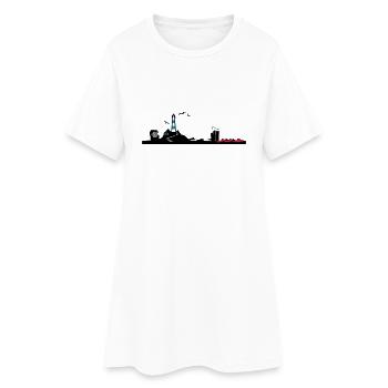 Silhouette mer du Nord - Robe T-shirt Femme - blanc - Devant