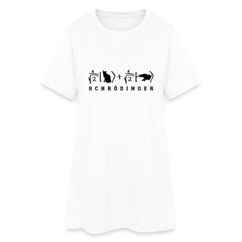 Geek Shirt: Schrödinger's Cat - Robe T-shirt Femme - blanc - Devant