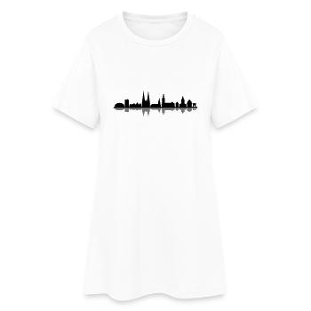 Skyline - Soest - Frauen T-Shirt-Kleid - Weiß - Vorne
