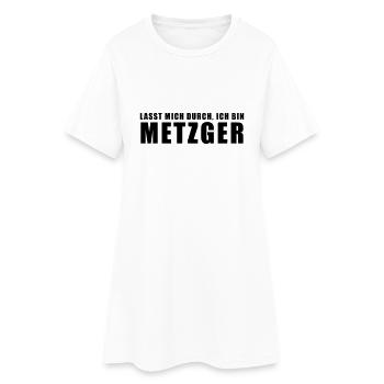 metzger - Frauen T-Shirt-Kleid - Weiß - Vorne