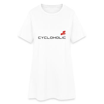 cycloholic - Frauen T-Shirt-Kleid - Weiß - Vorne