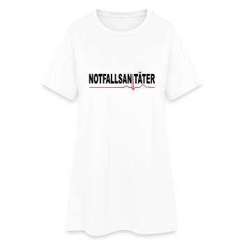 Notfallsanitäter - Frauen T-Shirt-Kleid - Weiß - Vorne