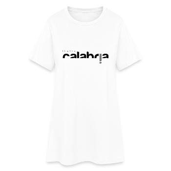 Calabria - Frauen T-Shirt-Kleid - Weiß - Vorne