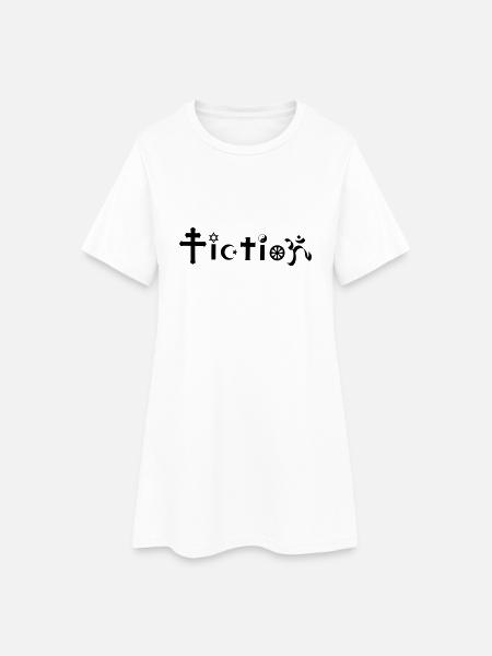 Fiction Atheist Design - Frauen T-Shirt-Kleid - Weiß