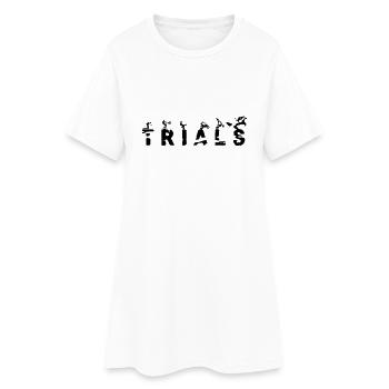 TRIAL - Frauen T-Shirt-Kleid - Weiß - Vorne