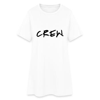 crew_vec_1 de - Frauen T-Shirt-Kleid - Weiß - Vorne