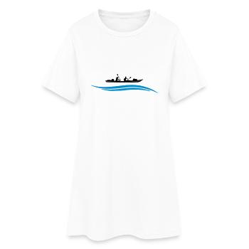 Kanu Wasser - Frauen T-Shirt-Kleid - Weiß - Vorne