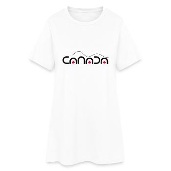 Canada Kanada Ahornblatt - Frauen T-Shirt-Kleid - Weiß - Vorne