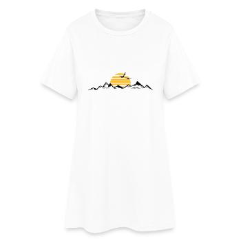 MONTAGNES Paysage Silhouette Panorama - Robe T-shirt Femme - blanc - Devant