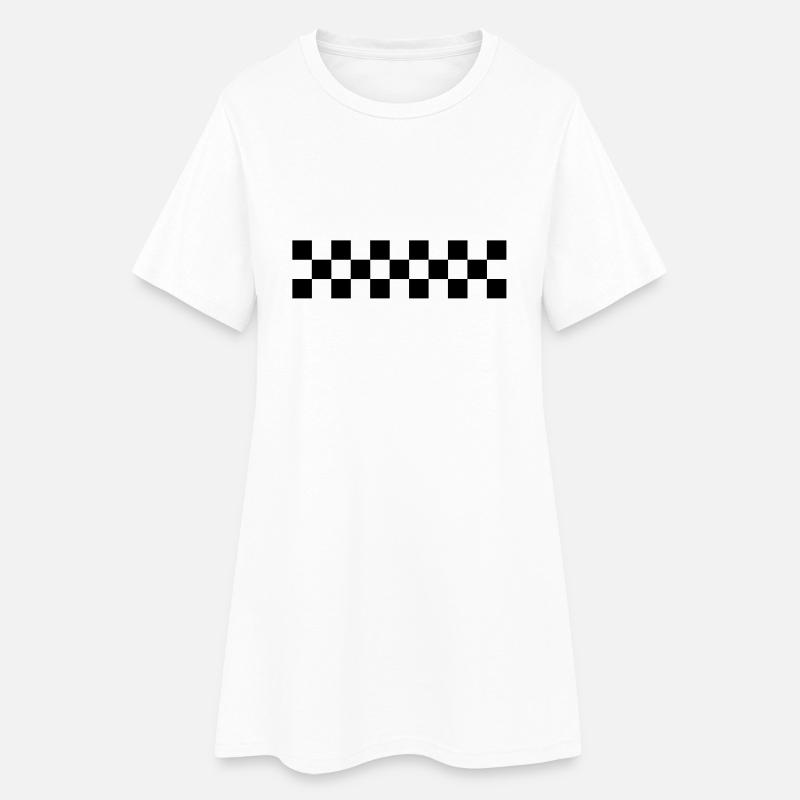 conception de drapeau à damier - Robe T-shirt Femme - blanc