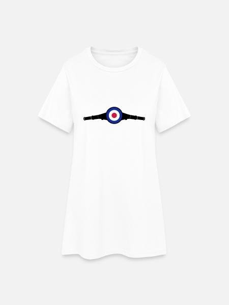 Lenkkopf Target - Frauen T-Shirt-Kleid - Weiß