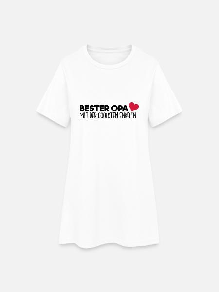 Bester Opa - Frauen T-Shirt-Kleid - Weiß