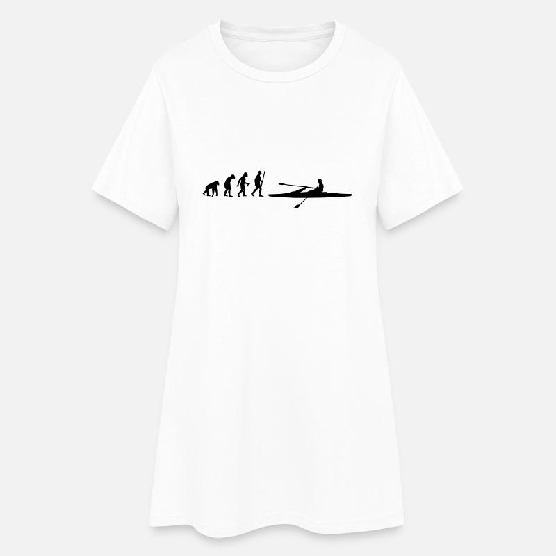 Ruderer Evolution - Frauen T-Shirt-Kleid - Weiß