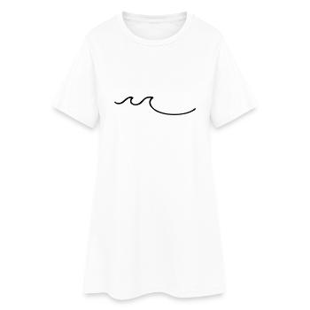 wellen - Frauen T-Shirt-Kleid - Weiß - Vorne