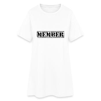 member - Robe T-shirt Femme - blanc - Devant