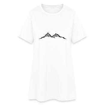 Natur - Berge - Frauen T-Shirt-Kleid - Weiß - Vorne