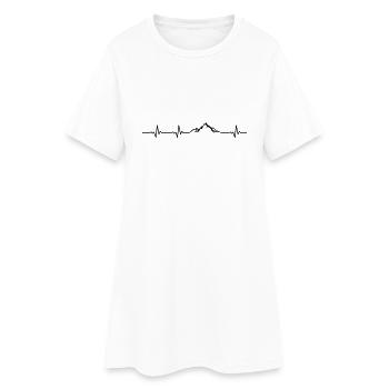 Landschaft - Berge Puls - Frauen T-Shirt-Kleid - Weiß - Vorne