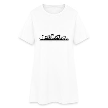 Menschen - Sport Fans - Frauen T-Shirt-Kleid - Weiß - Vorne