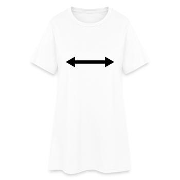 Pfeil beide Seiten - Frauen T-Shirt-Kleid - Weiß - Vorne