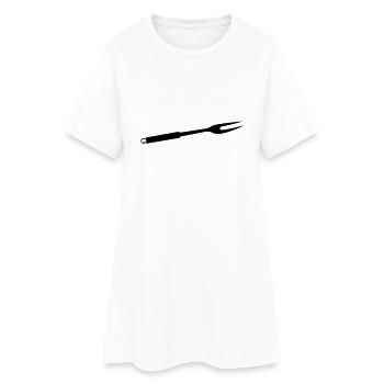 GRILL Fork Grill Outils - Robe T-shirt Femme - blanc - Devant