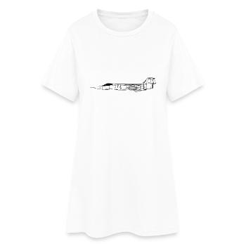 f104_vec_1 fr - Robe T-shirt Femme - blanc - Devant