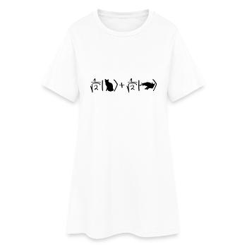 Chat de Schrödinger - Robe T-shirt Femme - blanc - Devant