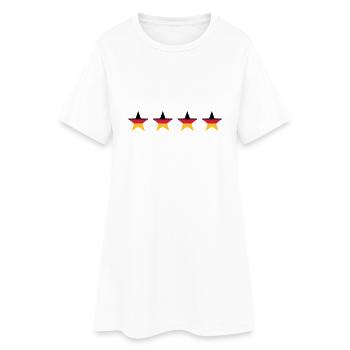 Deutschland 4 Sterne Fußball Weltmeister Germany - Frauen T-Shirt-Kleid - Weiß - Vorne