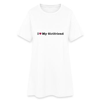 mp_i_love_my_girlfriend - Robe T-shirt Femme - blanc - Devant