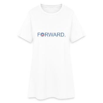 Forward Obama 2012. - Frauen T-Shirt-Kleid - Weiß - Vorne