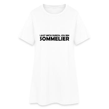 lasst mich durch, ich bin sommelier - Frauen T-Shirt-Kleid - Weiß - Vorne