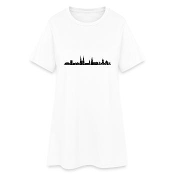 Skyline - Soest - Frauen T-Shirt-Kleid - Weiß - Vorne