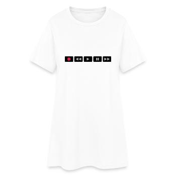 Oldschool Videocontrol - Robe T-shirt Femme - blanc - Devant